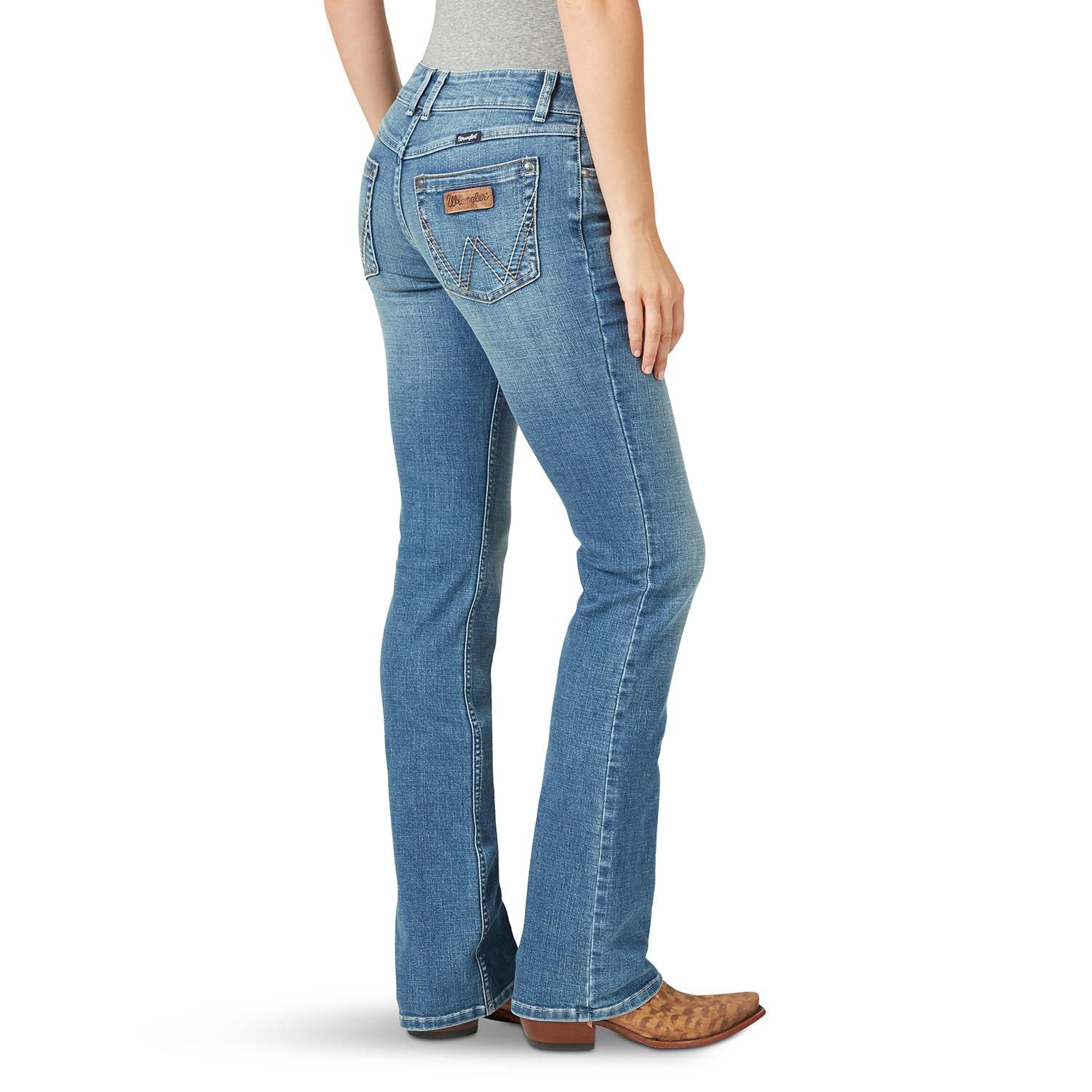 Wrangler Womens Faded Retro Mae Boot Cut Jeans