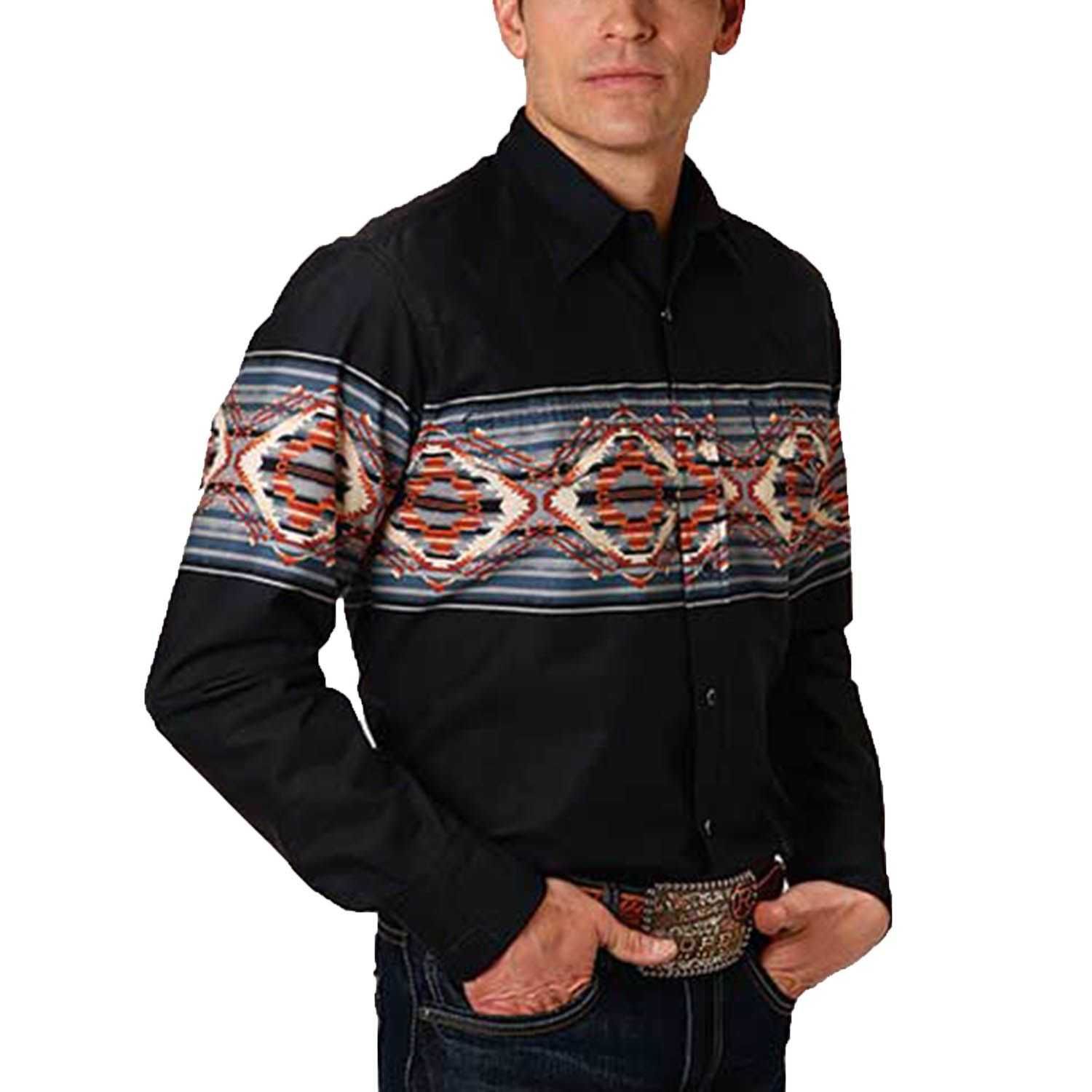 roper aztec button up