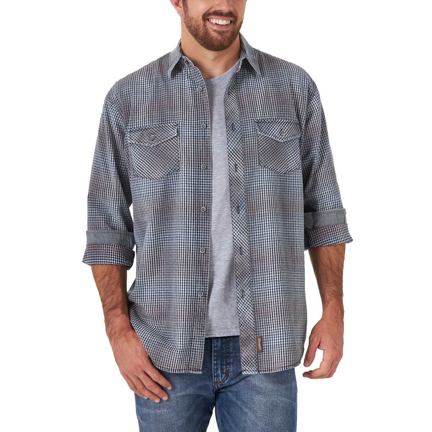 Wrangler Mens Retro Premium Long Sleeve Button Down Shirt