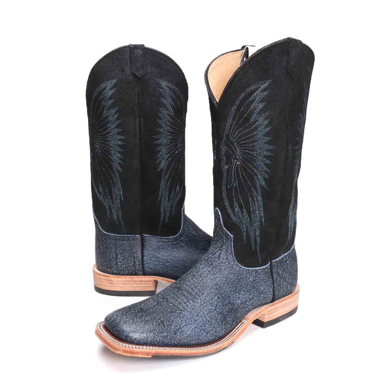 Buffalo leather on sale cowboy boots