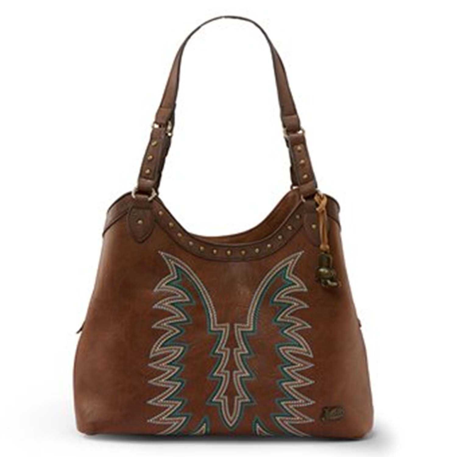 Justin Western Womens Handbag Tote Concealed Carry Aztec Brown Turq 1908491 
