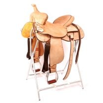 Cox Roughout Mounted Shooting Saddle (Wide Tree)