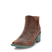 Circle G Womens Brushed Turquoise Ankle Boots Q0099