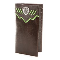 Ariat Mens Concho Rodeo Wallets Chocolate