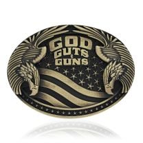 Montana Silversmiths Attitude God Guts and Guns Buckle