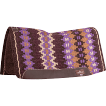 Classic Equine Blanket Top Felt Pad (Coffee/Purple)