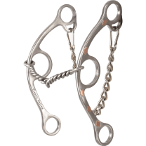 Classic Equine SS Diamond Long Shank Twisted Wire Snaffle Bit
