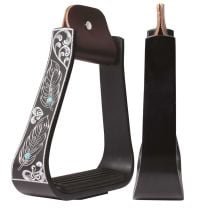 Professional's Choice Turquoise Feather Stirrups