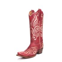 Circle G Womens Red Snip Toe Cowboy Boots L5760