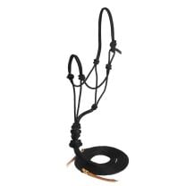 Mustang Nylon Rope Loping Halter with Split Reins