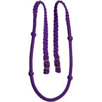 Mustang Cable Knotted Barrel Rein (Purple)
