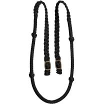 Mustang Cable Knotted Barrel Rein (Black)