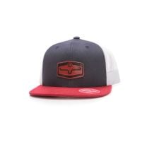 Kimes Ranch Leather Logo Mesh Trucker Cap