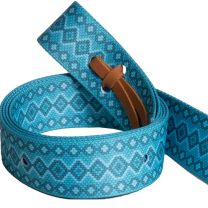 Mustang Turquoise Snakeskin Latigo Tie Strap