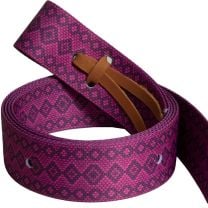 Mustang Raspberry Snakeskin Latigo Tie Strap