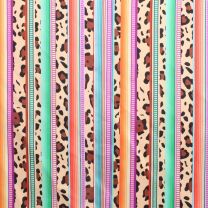 Western Serape Leopard Print Silk Wild Rag