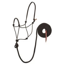 EcoLuxe Bamboo Rope Halter with 10' Lead (Black)