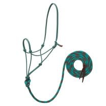 EcoLuxe Bamboo Rope Halter with 10' Lead (Turquoise/Charcoal)