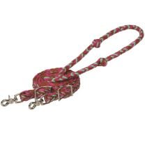 EcoLuxe Bamboo Flat Barrel Reins (Raspberry/Green/Cinnamon)