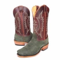 BootDaddy Fenoglio Mens Olive Rough Out Cowboy Boots