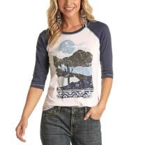 Panhandle Slim Womens Desert Graphic Baseball Tee