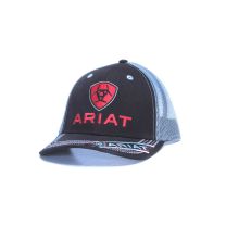 Ariat Red Shield Logo Mesh Trucker Cap