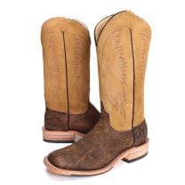 BootDaddy Anderson Bean Mens Tan Cape Buffalo Cowboy Boots