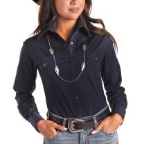 Panhandle Slim Womens Navy Snap Down Shirt