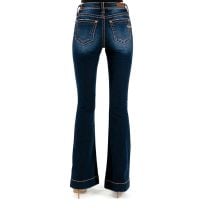 Miss Me Womens Dark Wash High Rise Flare Jeans