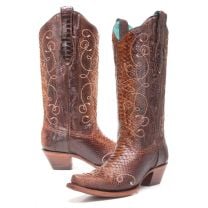 BootDaddy with Corral Womens Desert Open Road Python Boots