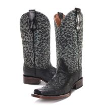BootDaddy with Circle G Blue Leopard Print Cowboy Boots