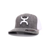 Hooey Sterling Logo Grey and White Mesh Trucker Cap