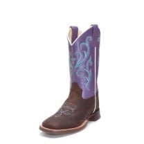 Old West Youth Girls Purple Cowboy Boots BSY1907