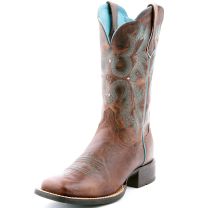 Ariat Tombstone Cross Cowboy Boots Brown