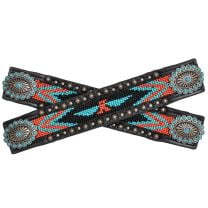 3D Aztec Beaded Spur Straps