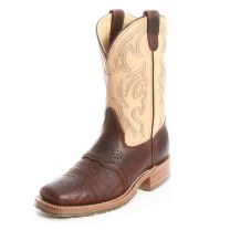 Double H Square Toe Ice Briar Bison Cowboy Boots Brown
