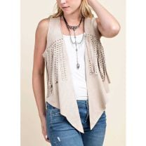 Vocal Womens Fringe Western Vest Multiple Colors