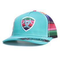 Ariat Womens Turquoise Serape Baseball Cap