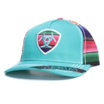 Ariat Womens Turquoise Serape Baseball Cap