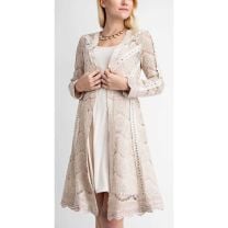 Vocal Womens Floral Lace Western Cardigan Duster