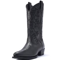 Ariat Mens Heritage Western Deertan Cowboy Boots Black