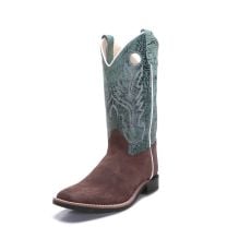 Old West Youth Square Toe Cowboy Boots Brown 