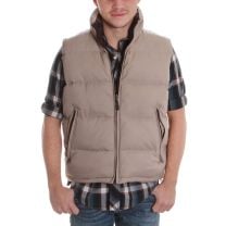 Mens Western Reversible Down Waterproof Vest Sand