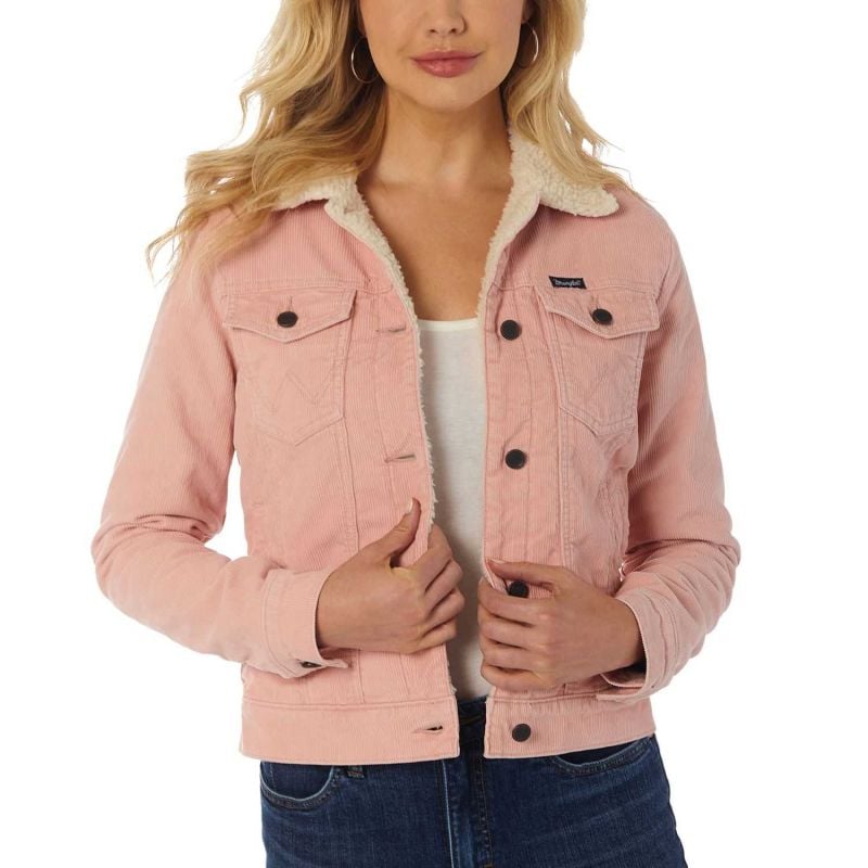 Blush pink corduroy jacket cheap