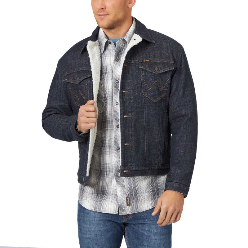 Wrangler Retro Mens Sherpa Denim Jacket