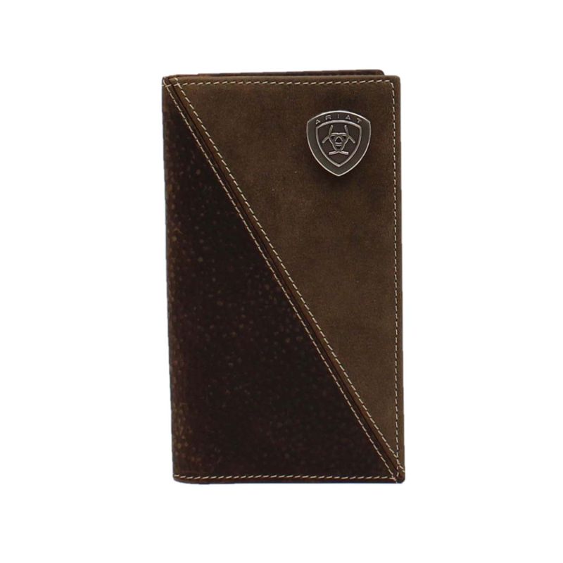 Ariat Mens Shield Logo Rodeo Checkbook Wallet