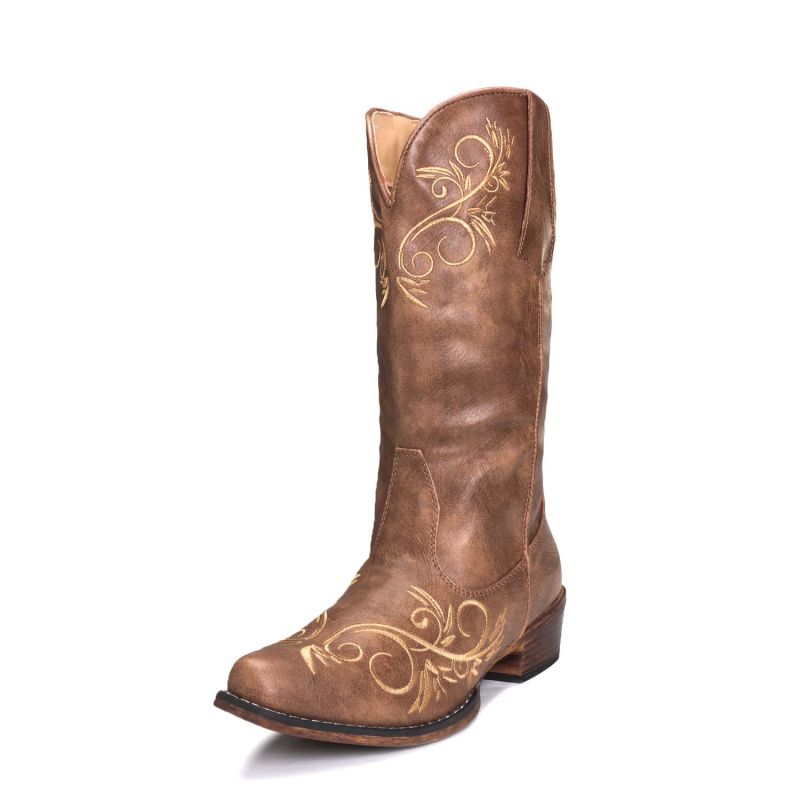Roper Womens Riley Swirl Snip Toe Cowboy Boots