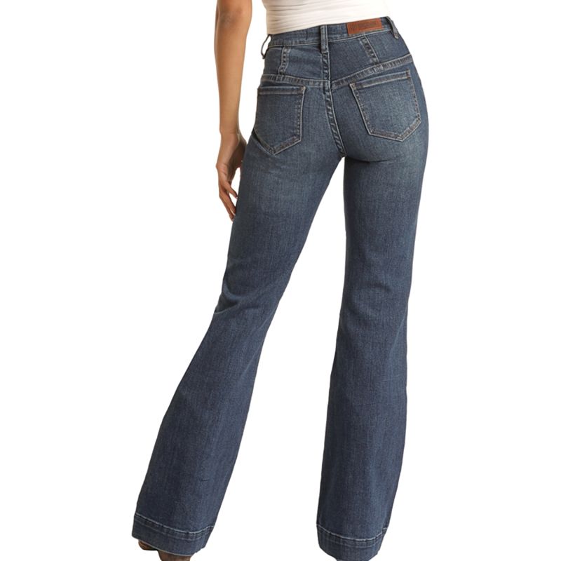 Rock and Roll Womens Soft High Rise Trouser Jeans
