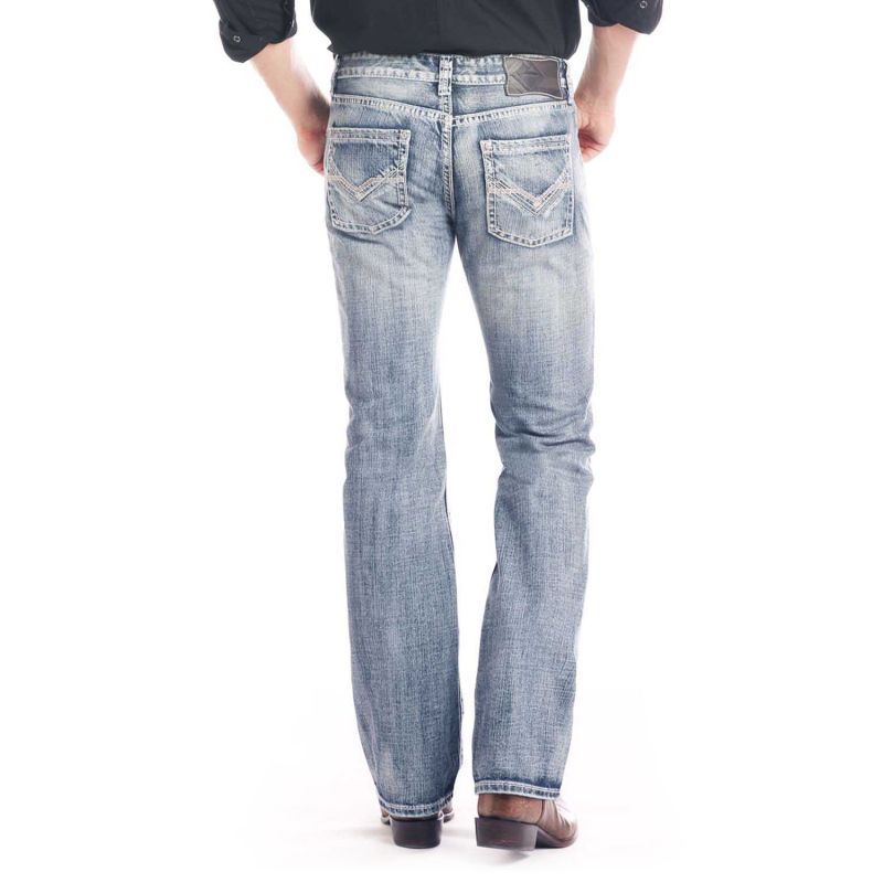 Rock and Roll Mens Relaxed Double Barrel Straight Jeans