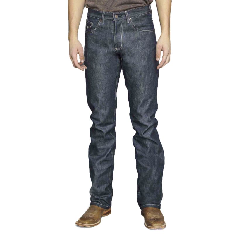 Kimes Ranch Mens Raw Unwashed Straight Cut Jeans